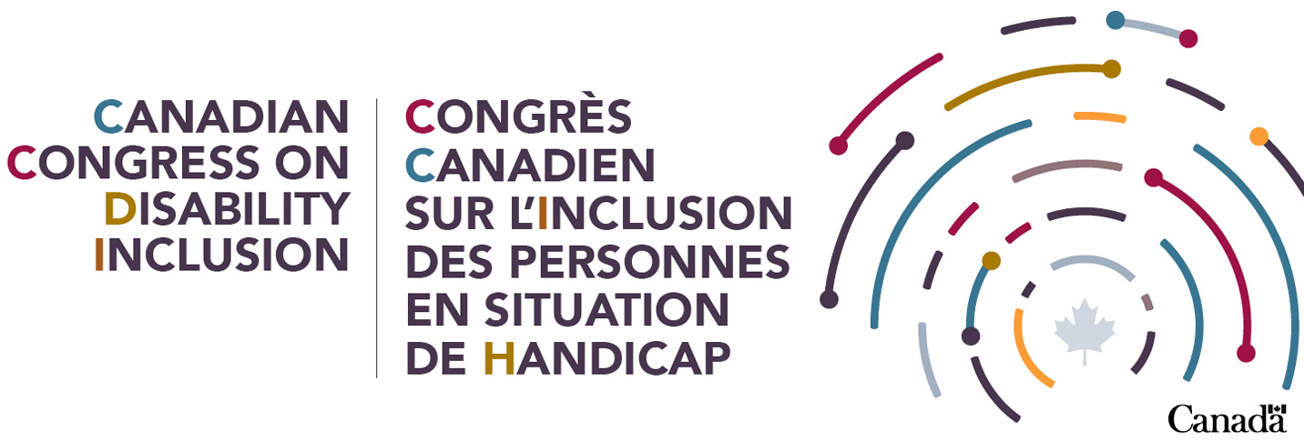 Canadian Congress on Disability Inclusion (CCDI) logo. Image of connected dots signifies partnerships and collaboration.